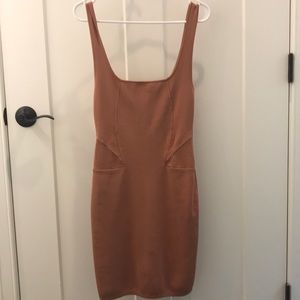 Amber colored cocktail dress
